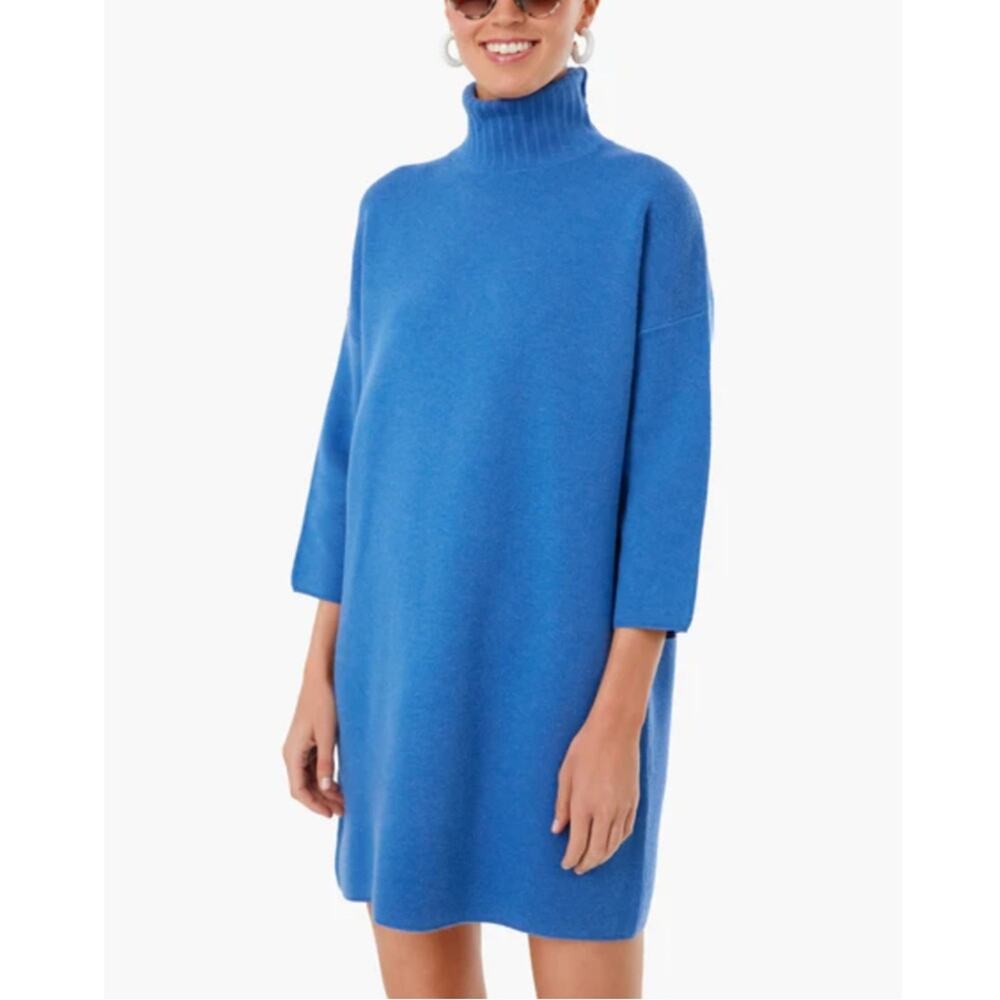 Tuckernuck Pomander Place Vivianne turtleneck‎ sweater dress blue sz XS